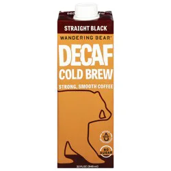 Wandering Bear Decaf Cold Brew Straight Black Coffee 32 fl oz