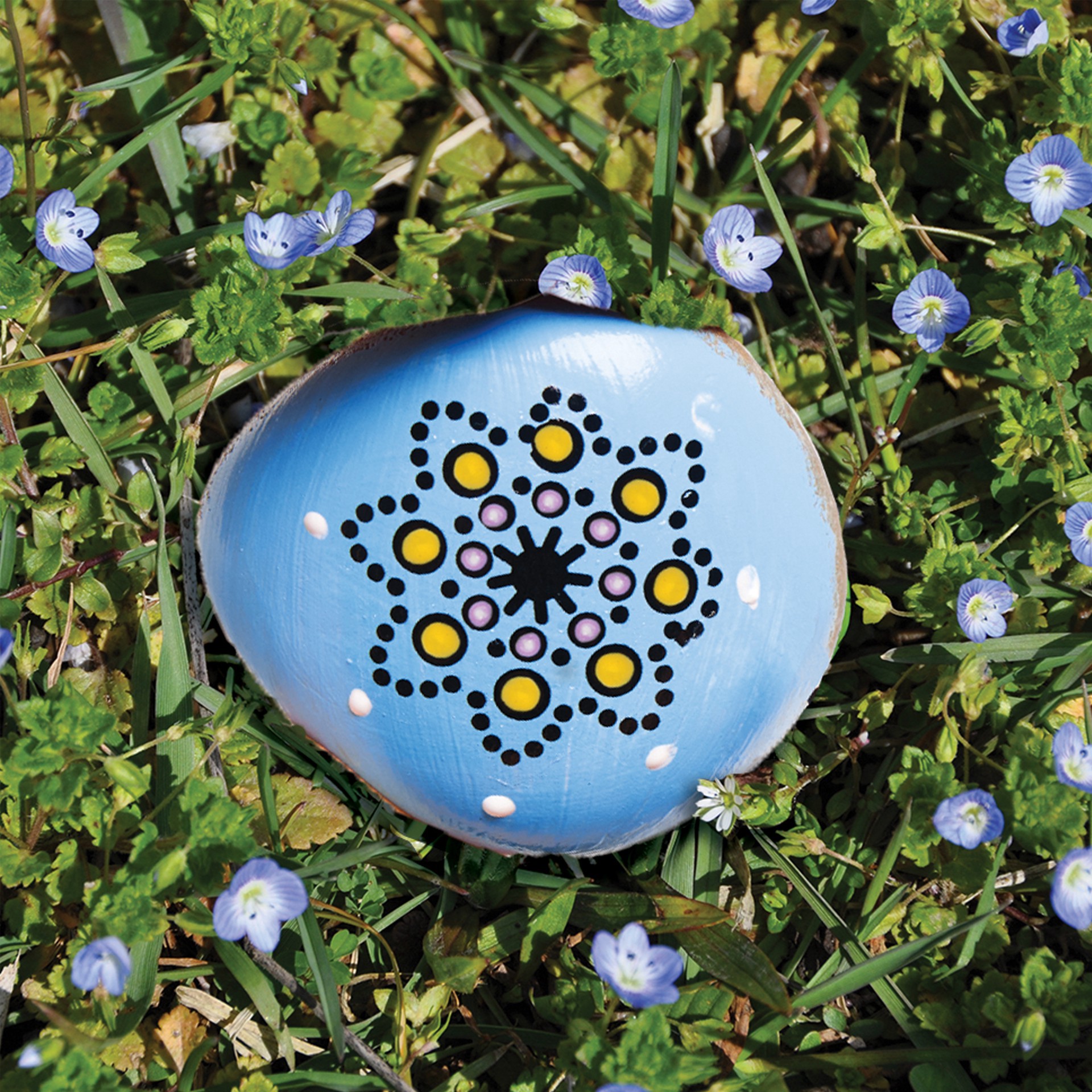 slide 6 of 8, Faber-Castell Creativity For Kids Mandala Dot-A-Rock Painting Kit, 2cm x 24.5cm x 24.8cm