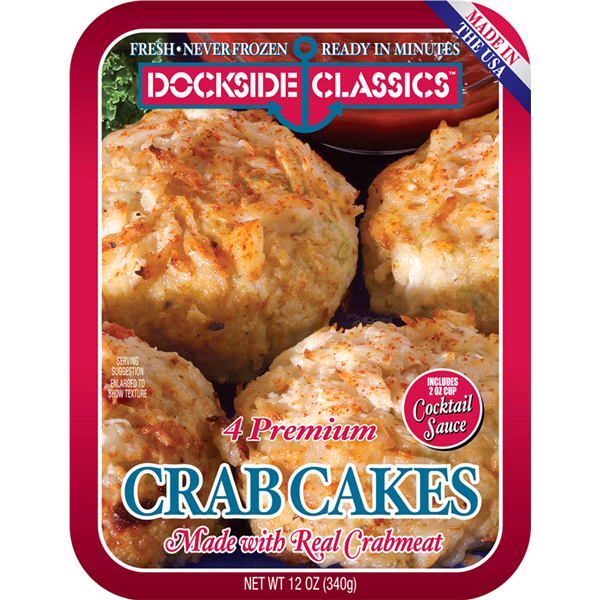 slide 1 of 1, Dockside Classics Premium Crab Cakes, 12 oz