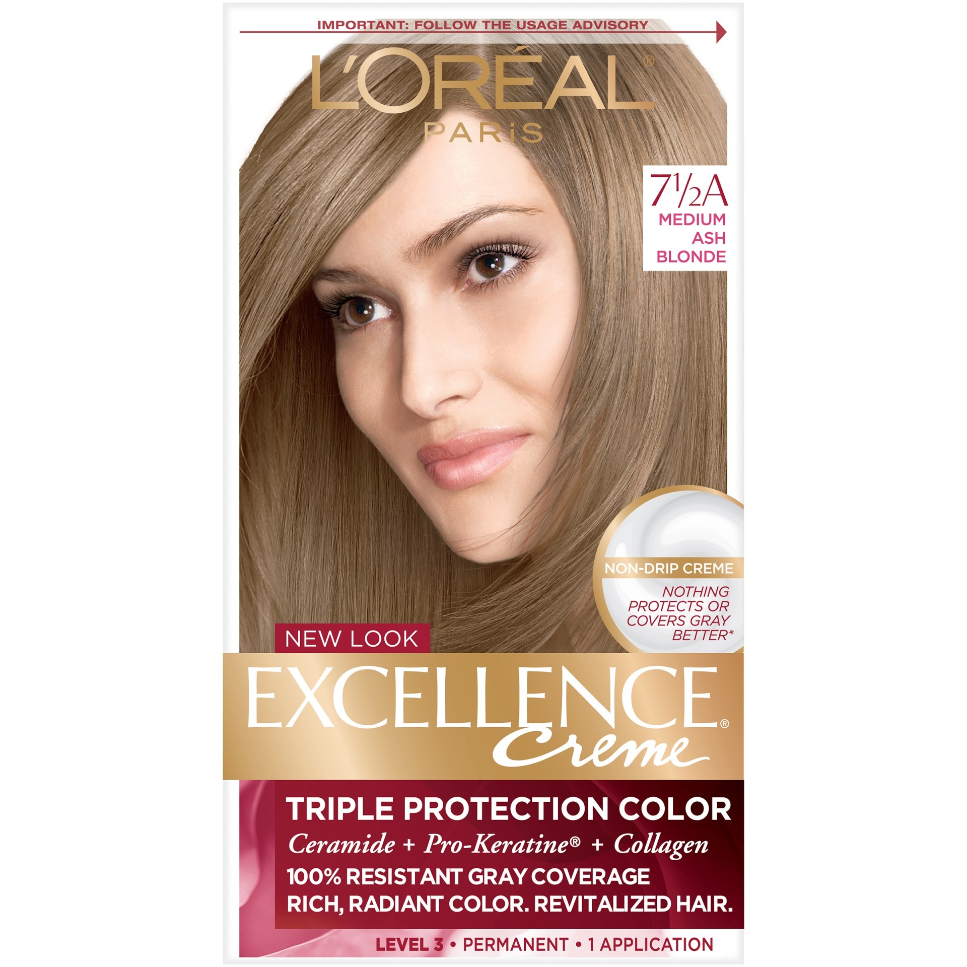 slide 1 of 8, L'Oréal Excellence Triple Protection Permanent Hair Color - 6.3 fl oz - 6A Light Ash Brown - 1 Kit, 1 ct