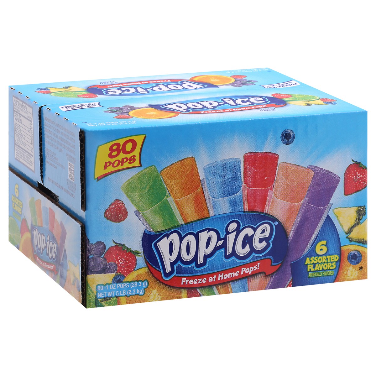 slide 2 of 9, Pop-Ice Assorted Flavors 80-1 oz Pops, 80 ct
