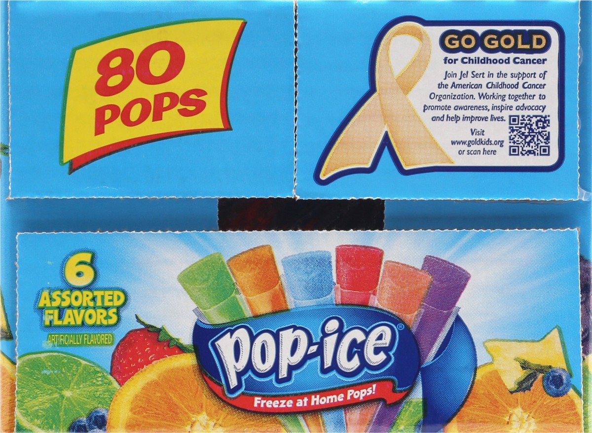 slide 8 of 9, Pop-Ice Assorted Flavors 80-1 oz Pops, 80 ct