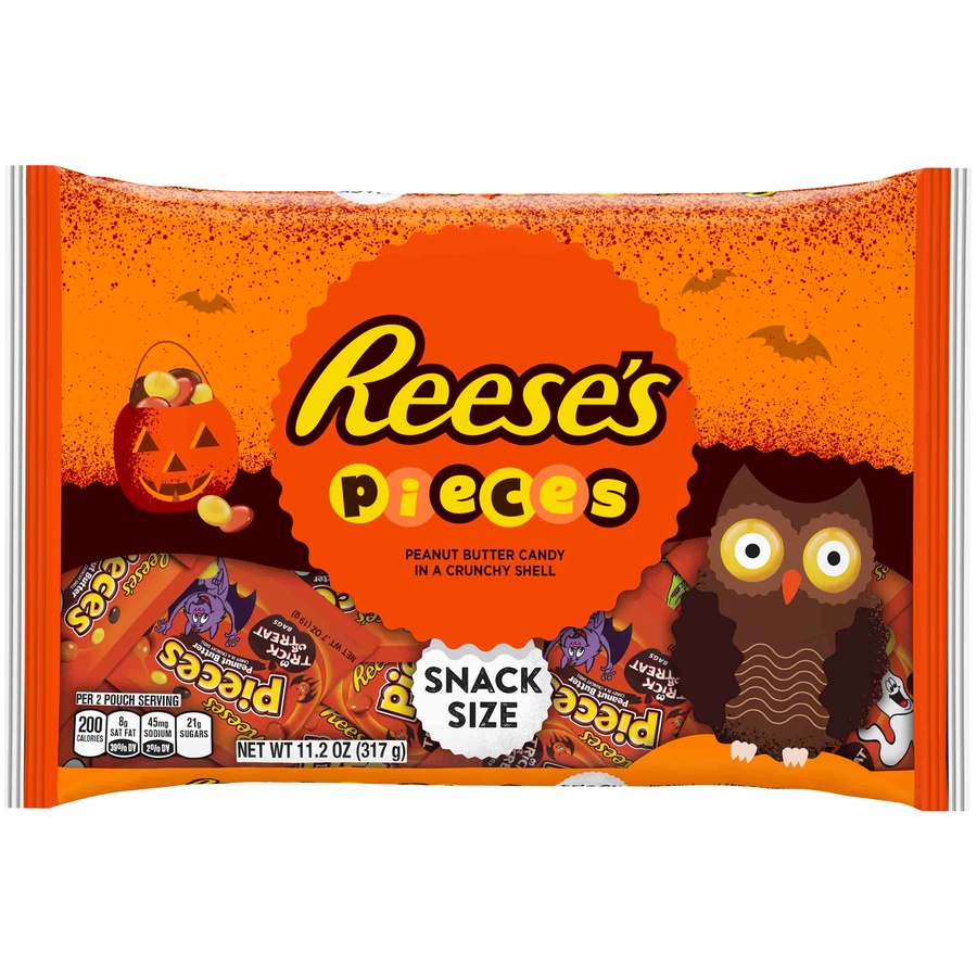 slide 1 of 1, Reese's Reeses Pieces Snack Size Candy, 11.2 oz