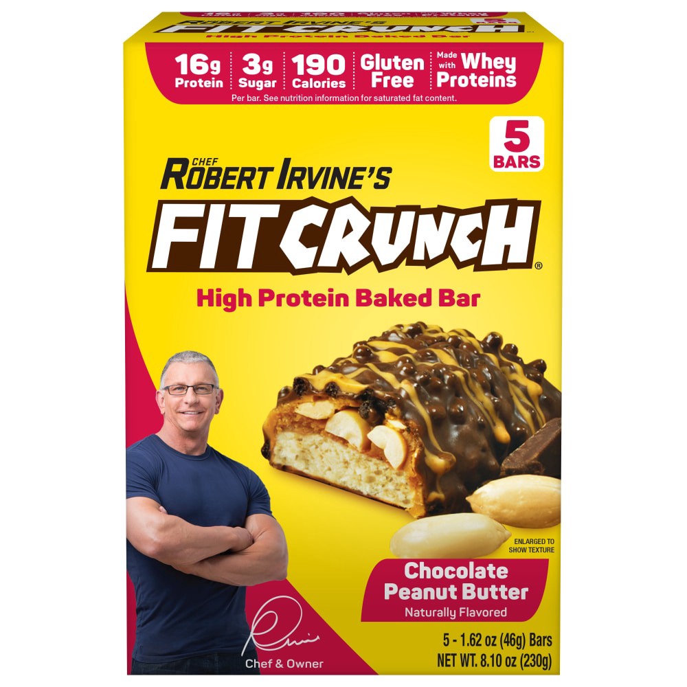 slide 5 of 5, Fit Crunch Chocolate Peanut Butter Multi Pack Protein Bars - 8.1 oz, 8.1 oz