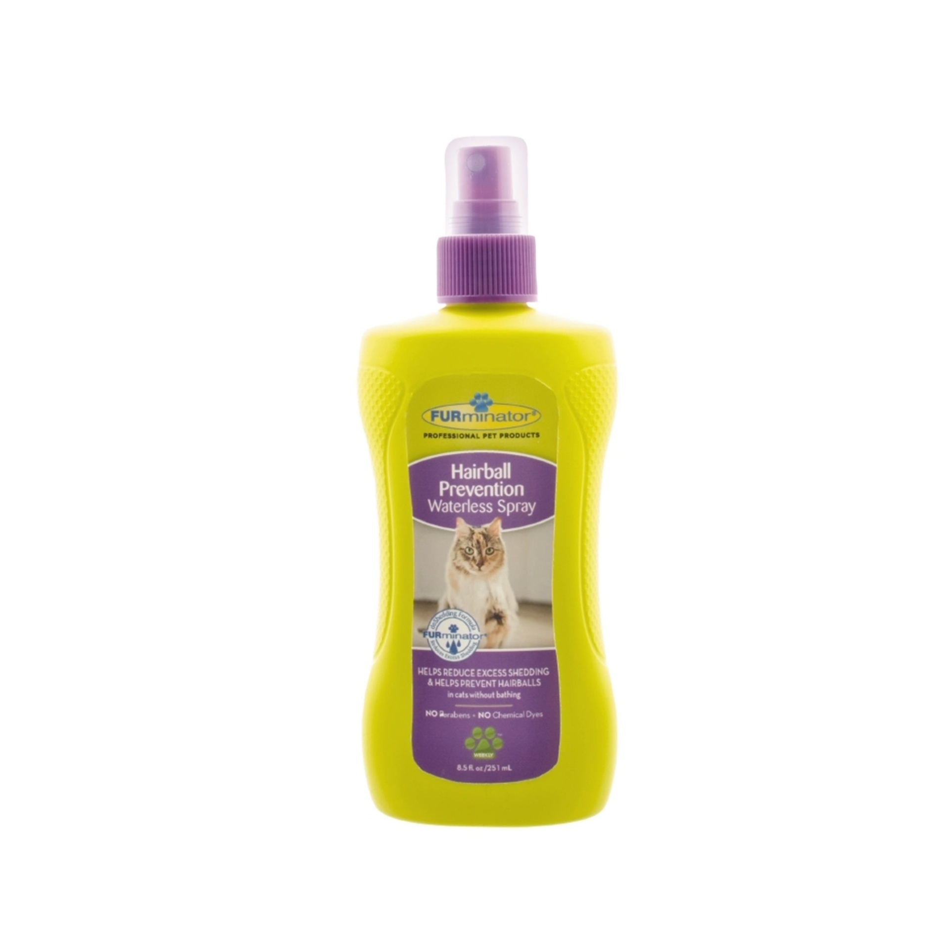 slide 1 of 1, FURminator Hairball Prevention Waterless Cat Spray, 8.5 fl oz