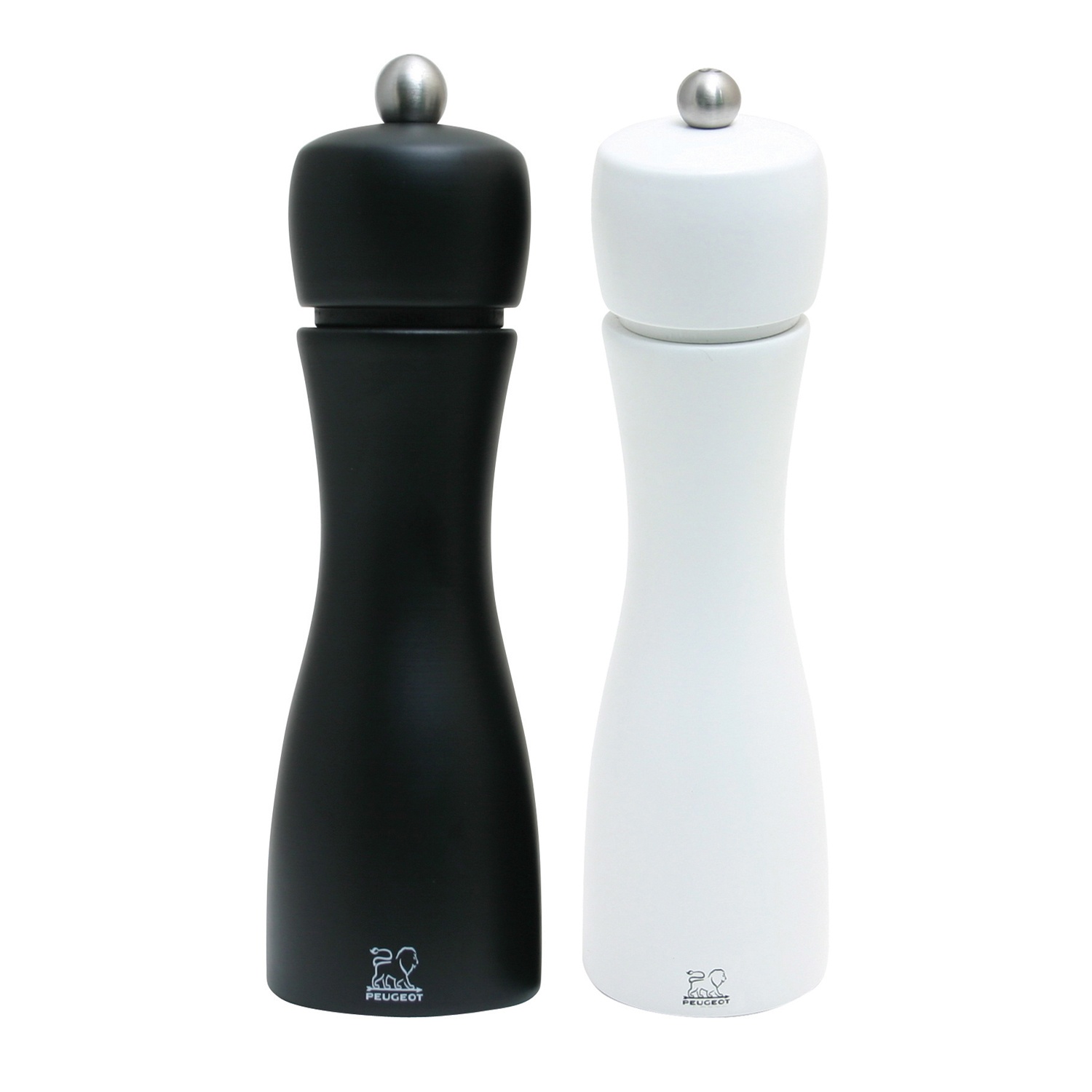 slide 1 of 1, Peugeot Tahiti Salt and Pepper Mill Set, Black, 8 in