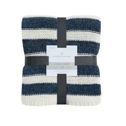 Room & Retreat Chenille Stripe Throw 50 in x 70 in
