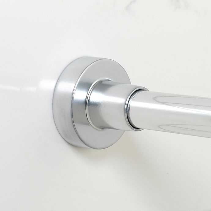 slide 3 of 3, Titan NeverRust Aluminum Decorative Finial Tension Shower Rod - Chrome, 72 in