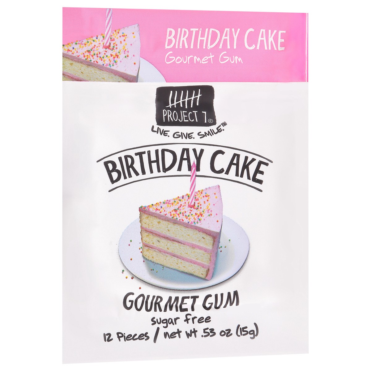 slide 5 of 12, Project 7 Sugar Free Birthday Cake Gourmet Gum 12 ea, 12 ct