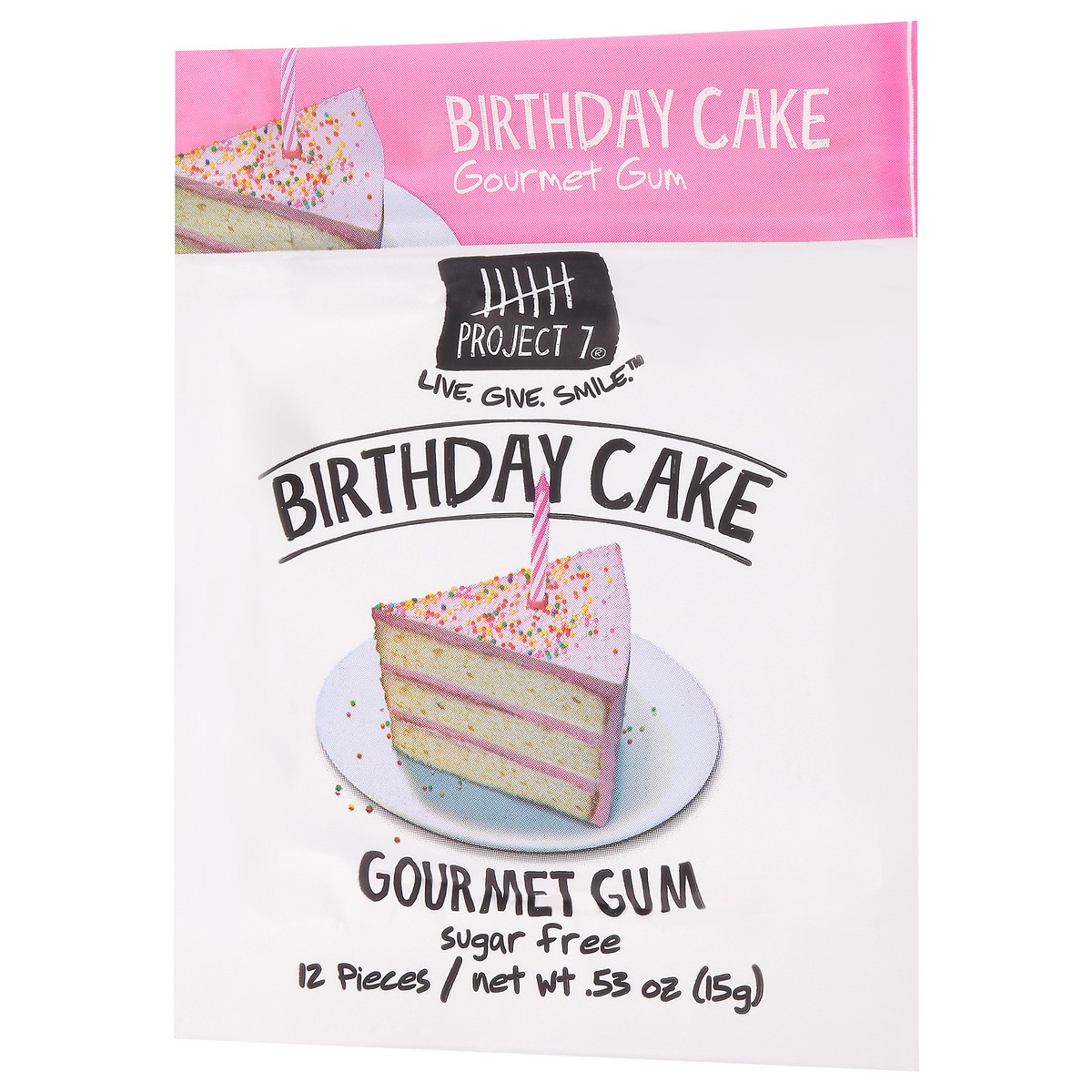 slide 6 of 12, Project 7 Sugar Free Birthday Cake Gourmet Gum 12 ea, 12 ct