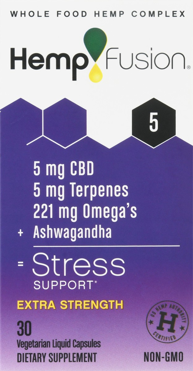 slide 13 of 13, HempFusion Extra Strength Stress Support Vegetarian Liquid Capsules 30 ea, 30 ct