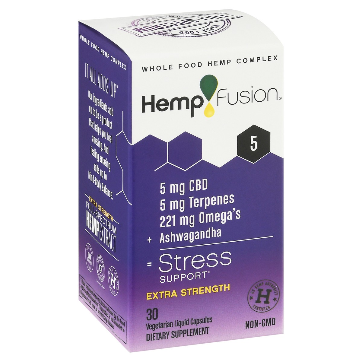 slide 12 of 13, HempFusion Extra Strength Stress Support Vegetarian Liquid Capsules 30 ea, 30 ct