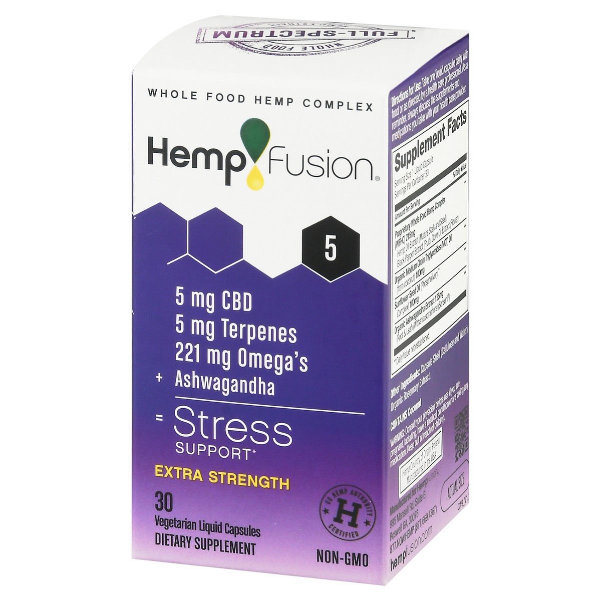 slide 5 of 13, HempFusion Extra Strength Stress Support Vegetarian Liquid Capsules 30 ea, 30 ct