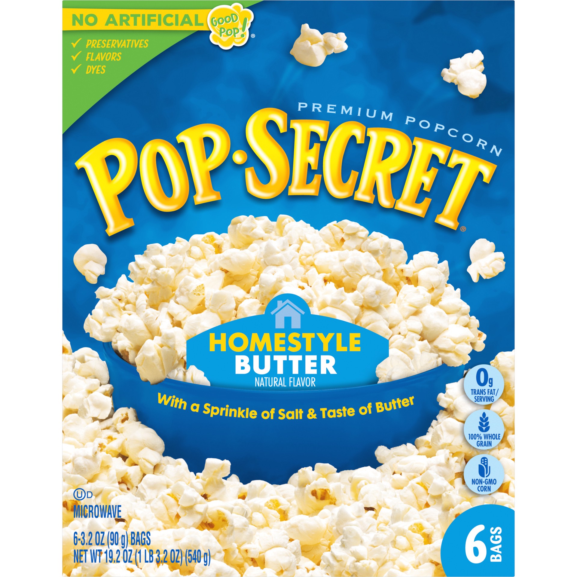 slide 2 of 5, Pop-Secret Homestyle Popcorn, 6 ct; 3.2 oz