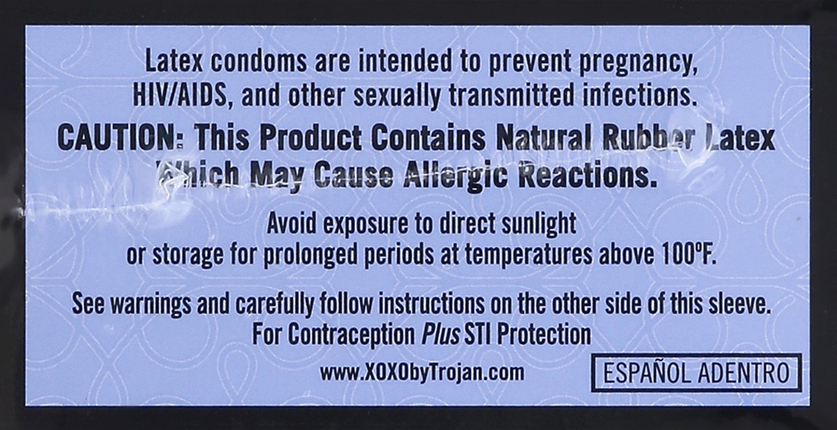 slide 2 of 4, Trojan XOXO Aloe-Infused Premium Latex Thin Condoms, 10 ct