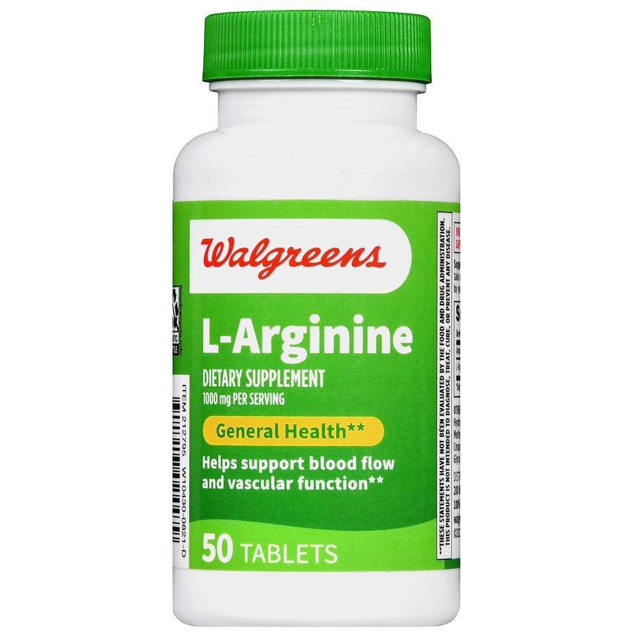 slide 3 of 5, Walgreens L-Arginine 1000mg, 50 ct