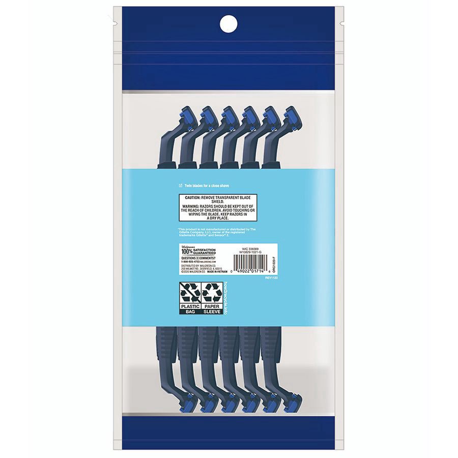 slide 2 of 2, Walgreens Men's Twin Blade Disposable Razor, 12 ct