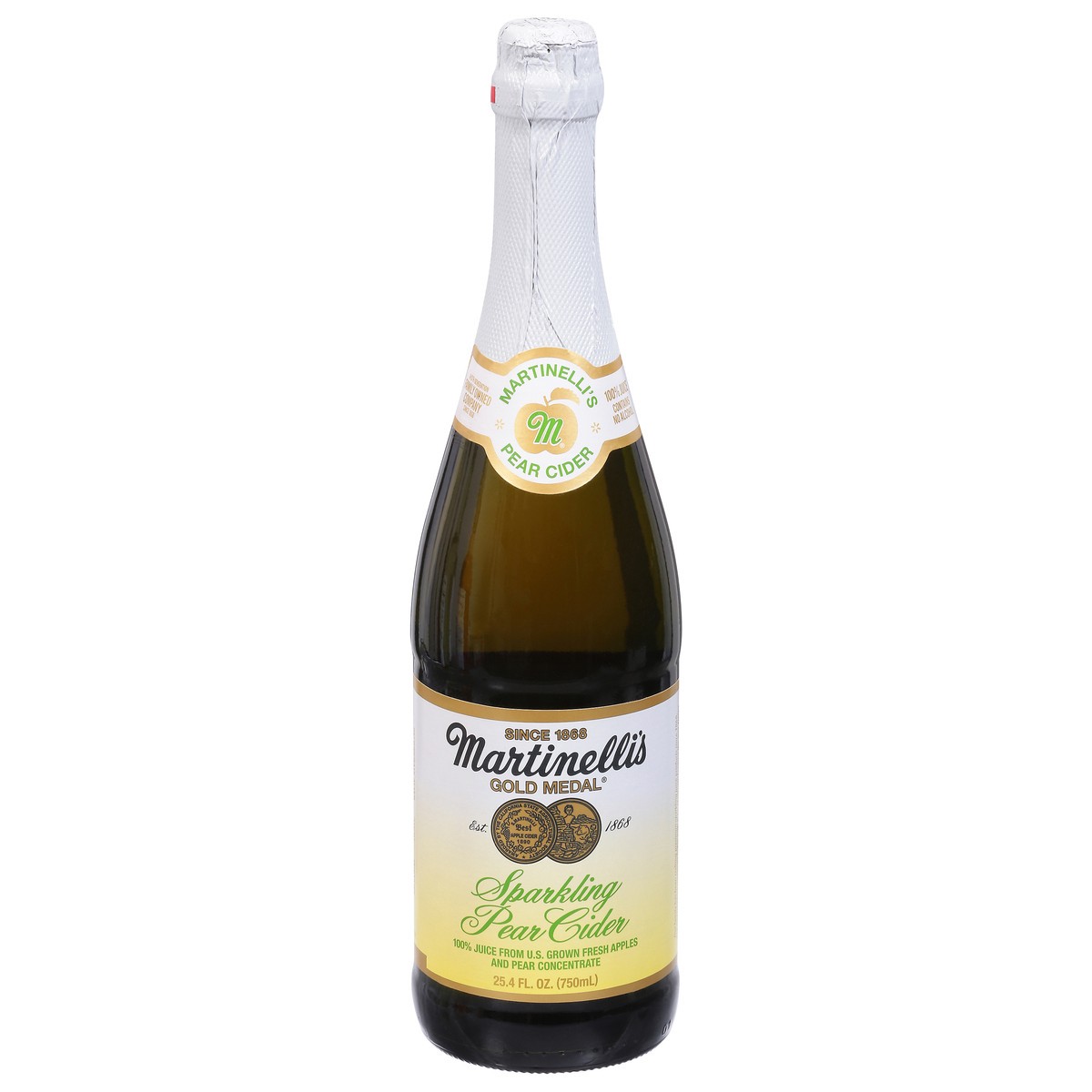 slide 1 of 1, Martinelli's Sparkling Pear Cider 25.4 fl oz, 1 ct