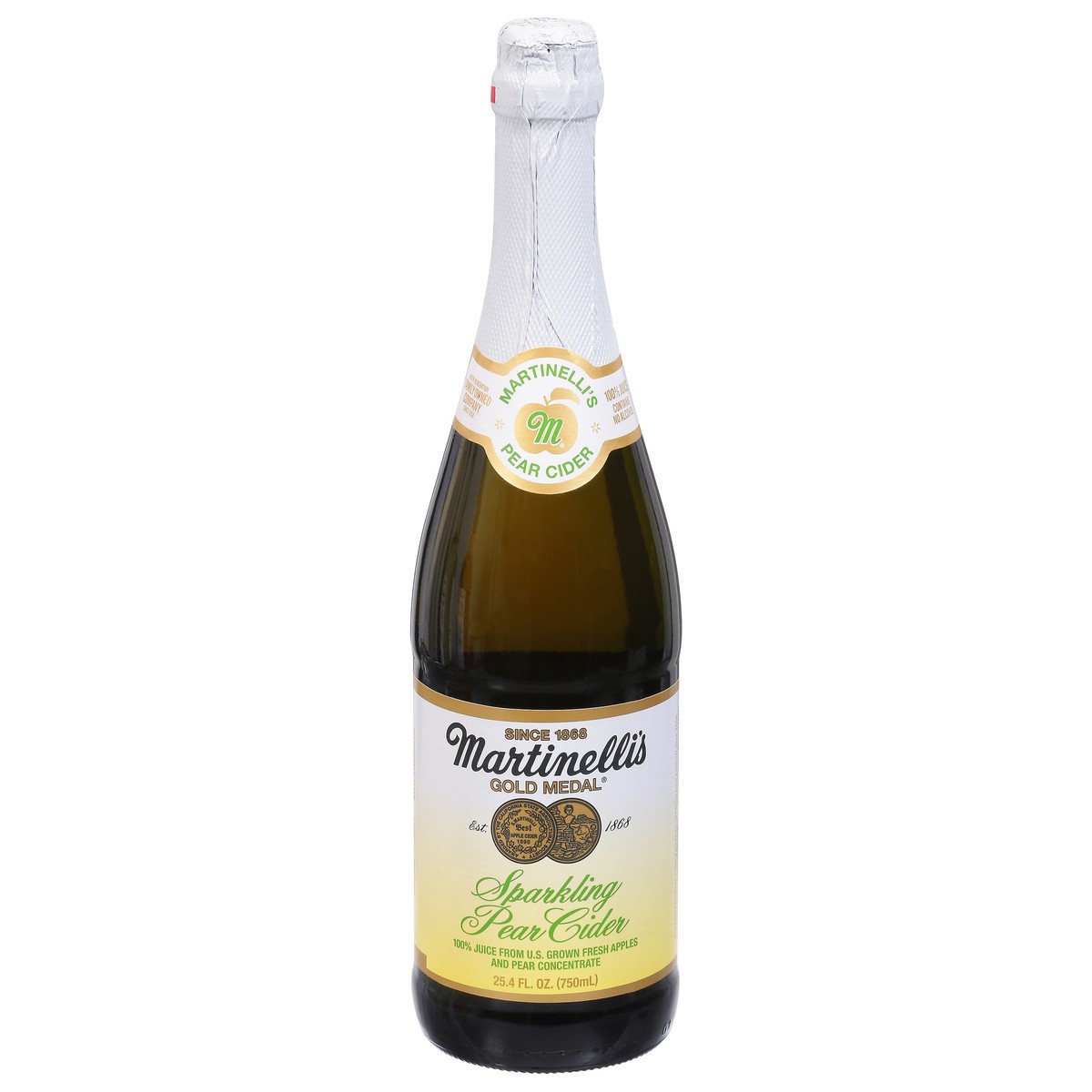 slide 1 of 1, Martinelli's Sparkling Pear Cider 25.4 fl oz, 25.4 fl oz