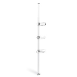 Simplehuman 8 Ft. Tension Pole Shower Caddy, Stainless Steel and