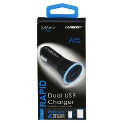 Custom Accessories Carbon XT 3.4A Dual USB Charger