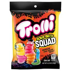 Trolli Sour Brite Squad 4.25 Ounce Peg Bag