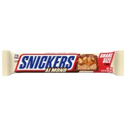 SNICKERS Almond Candy Milk Chocolate Bar, Share Size, 3.23 oz