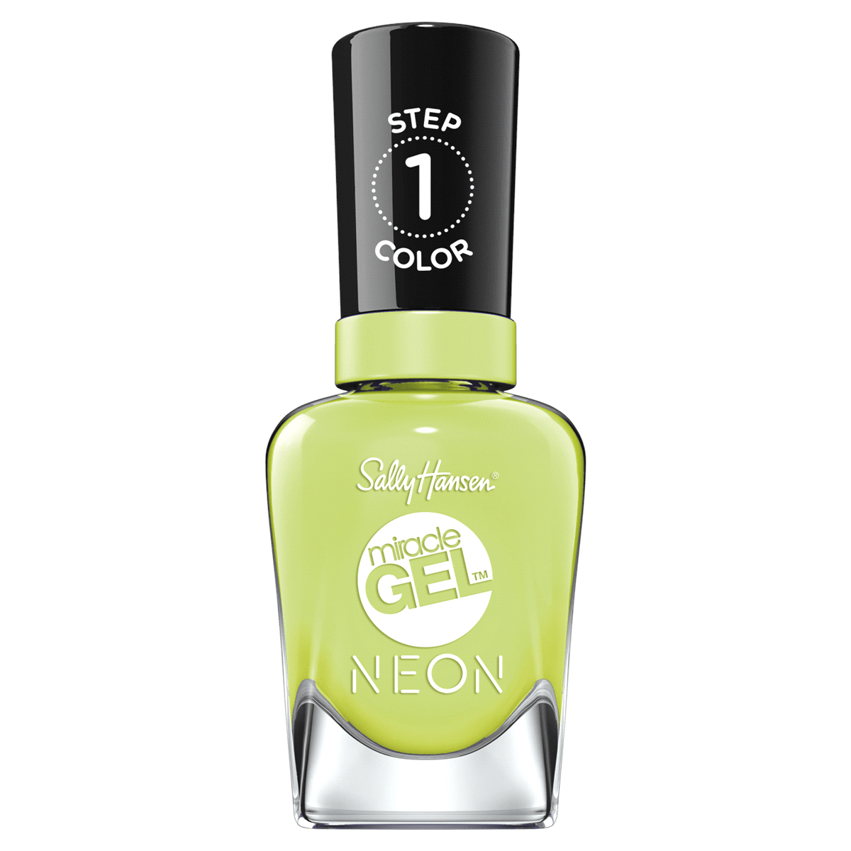 slide 1 of 1, Sally Hansen Miracle Gel Electric-Lime Nail Color, 0.5 oz