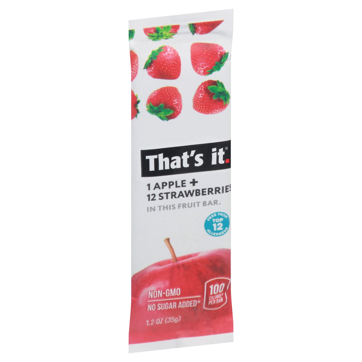 slide 8 of 9, That's it. That's It Apple & Strawberry Fruit Bar, 1.2 oz