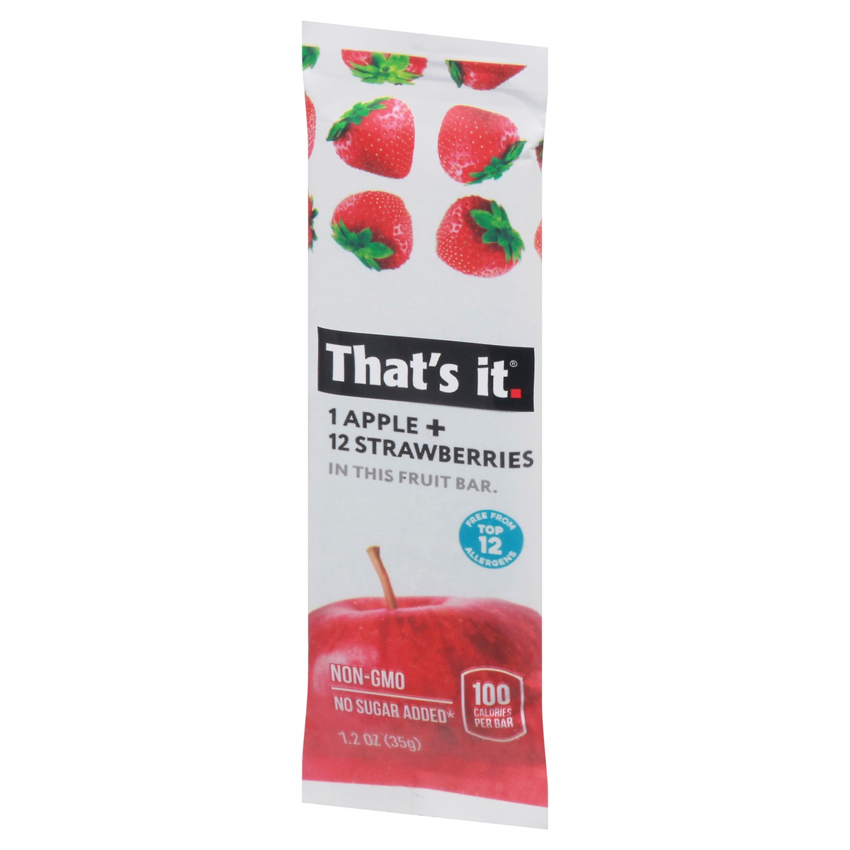 slide 3 of 9, That's it. That's It Apple & Strawberry Fruit Bar, 1.2 oz