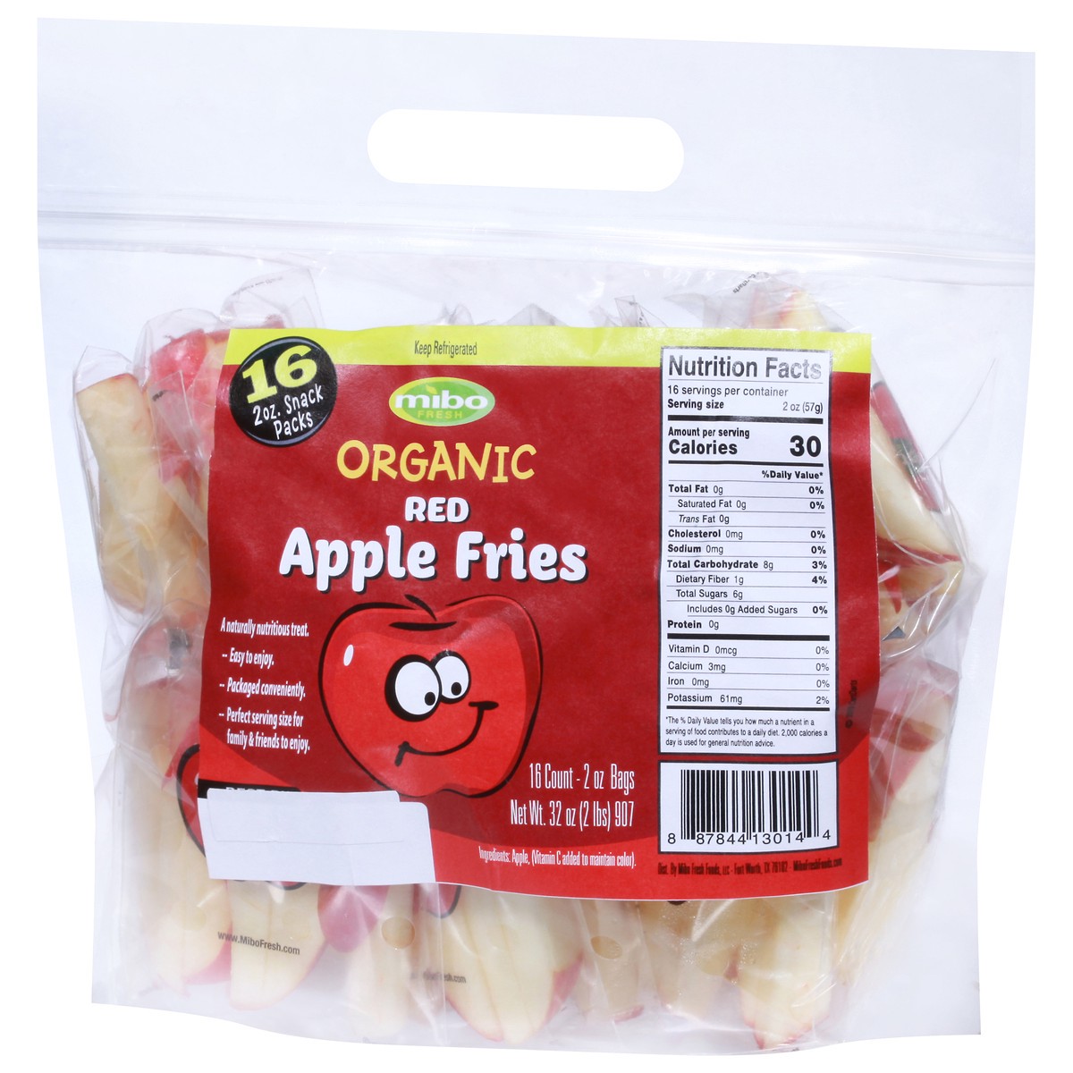 slide 3 of 9, Mibo Fresh Organic Red Apple Fries 16 - 2 oz Bags, 32 oz