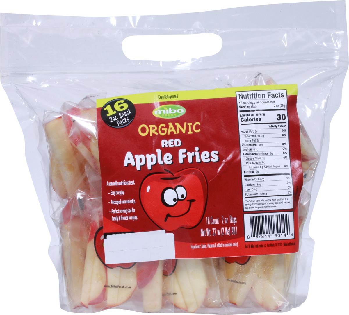 slide 6 of 9, Mibo Fresh Organic Red Apple Fries 16 - 2 oz Bags, 32 oz