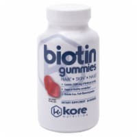 slide 1 of 1, Kore Nutrition Biotin Gummies 5000Mcg, 90 ct