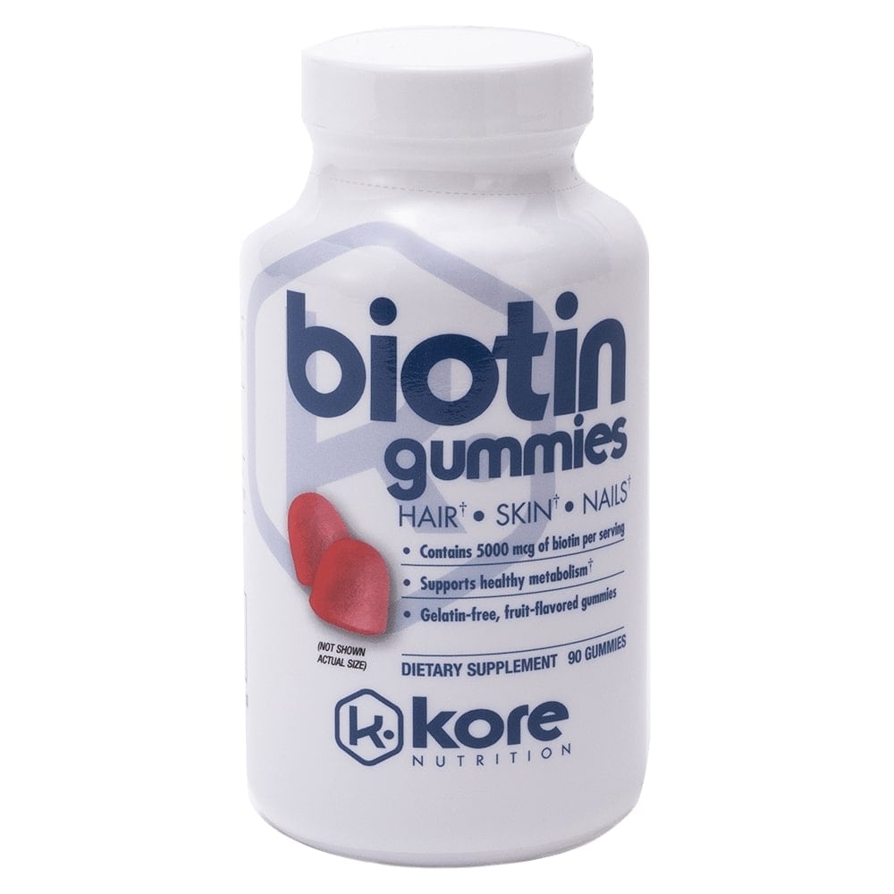 slide 1 of 1, Kore Nutrition Biotin Gummies 5000 mcg, 90 ct