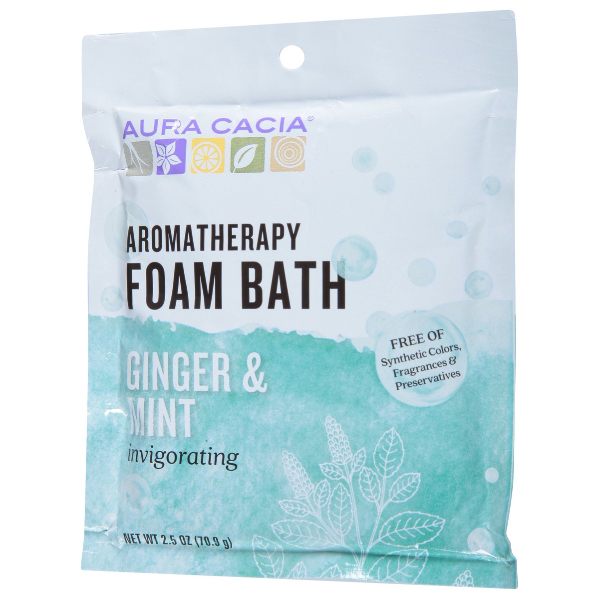 slide 8 of 11, Aura Cacia Invigorating Ginger & Mint Aromatherapy Foam Bath, 2.5 oz