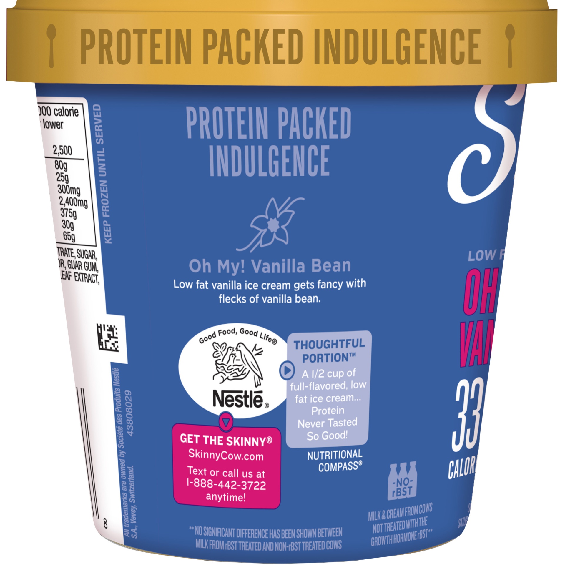 slide 2 of 6, Skinny Cow Oh My! Vanilla Bean Ice Cream, 14 fl oz