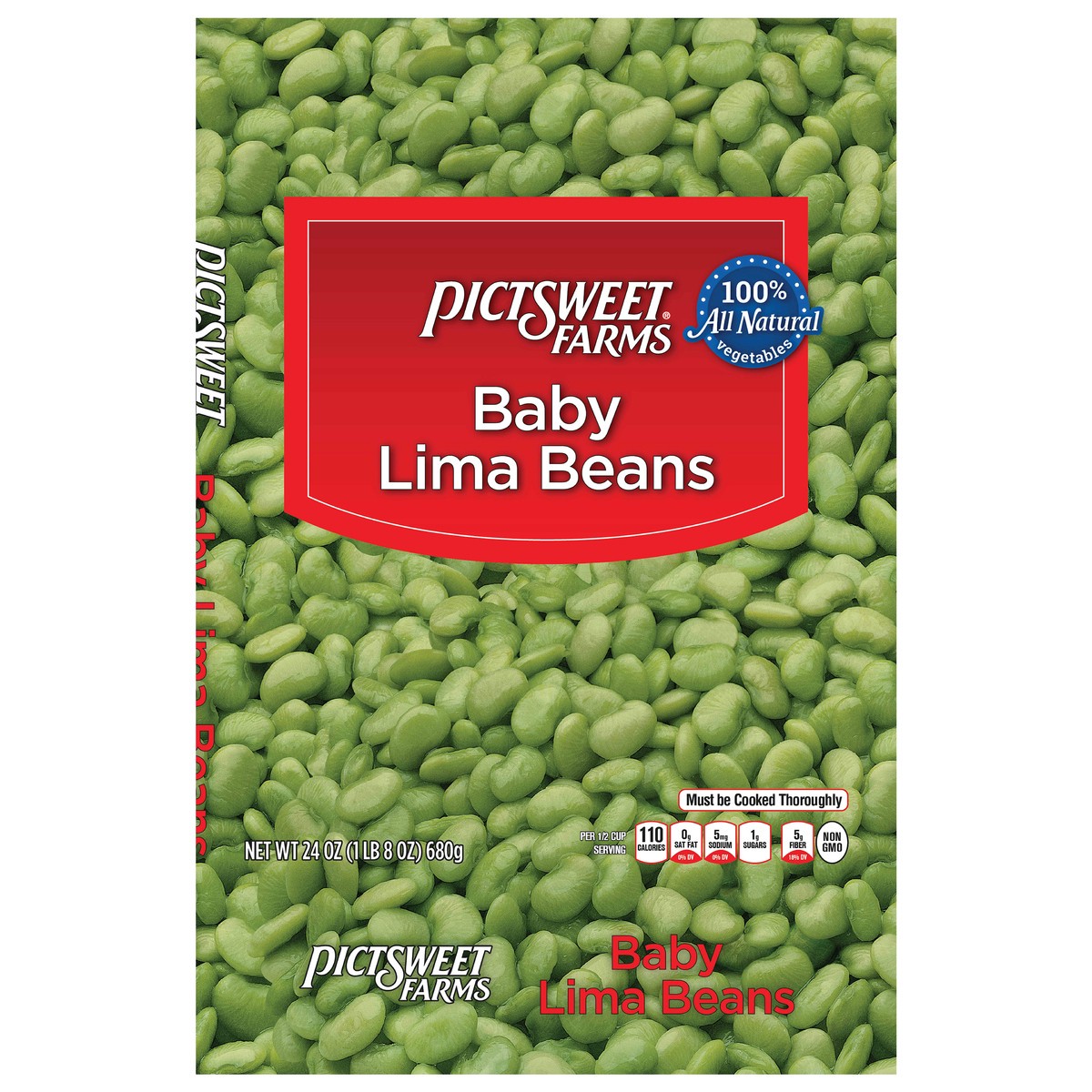 slide 1 of 9, PictSweet Baby Lima Beans, 24 oz