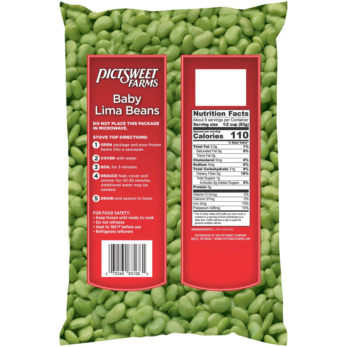 slide 8 of 9, PictSweet Baby Lima Beans, 24 oz