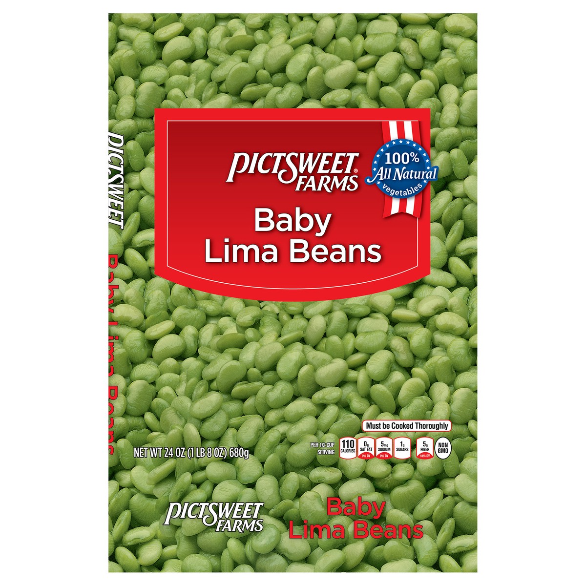slide 1 of 9, Pictsweet Baby Lima Clear Bag, 24 oz