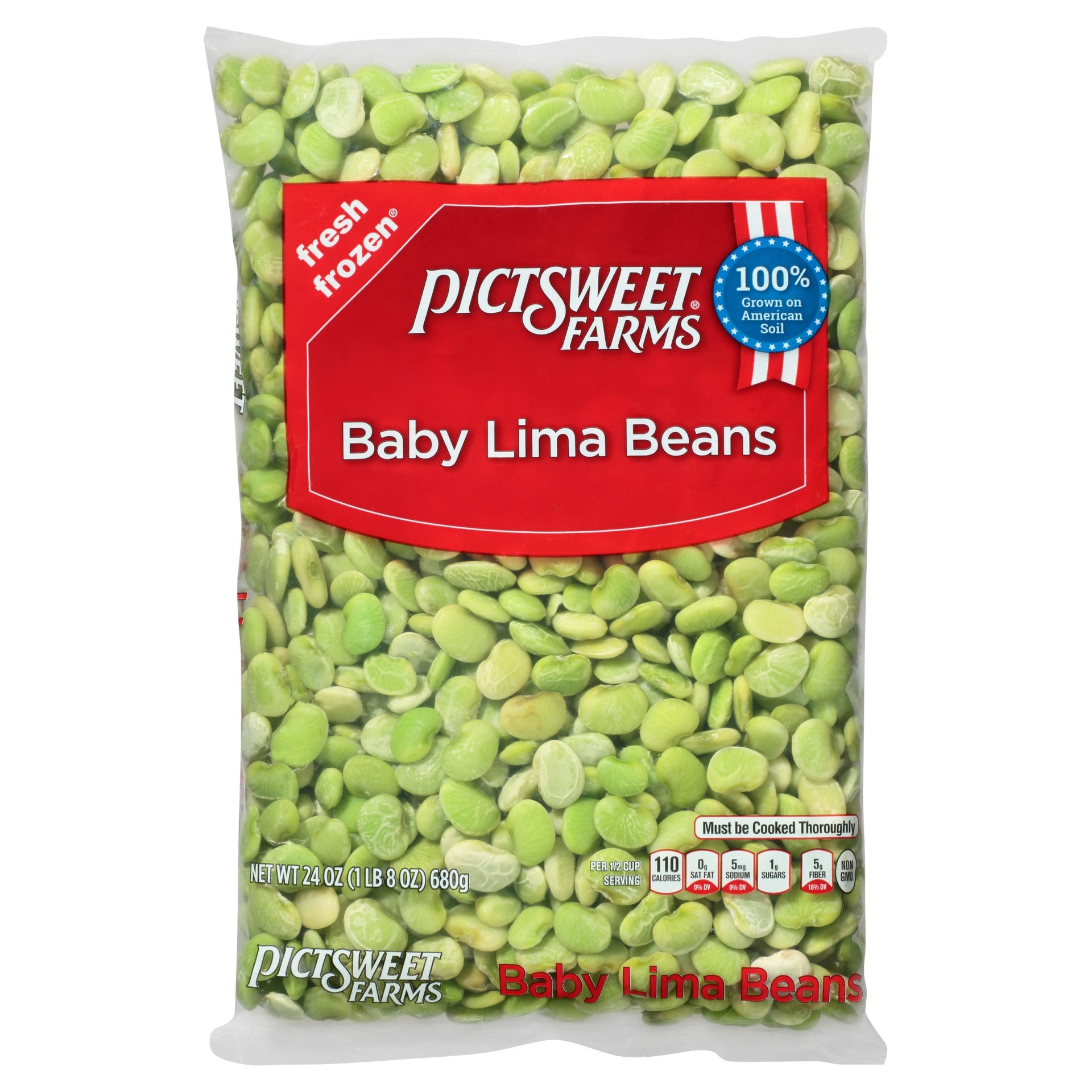 slide 1 of 9, PictSweet Baby Lima Beans, 24 oz