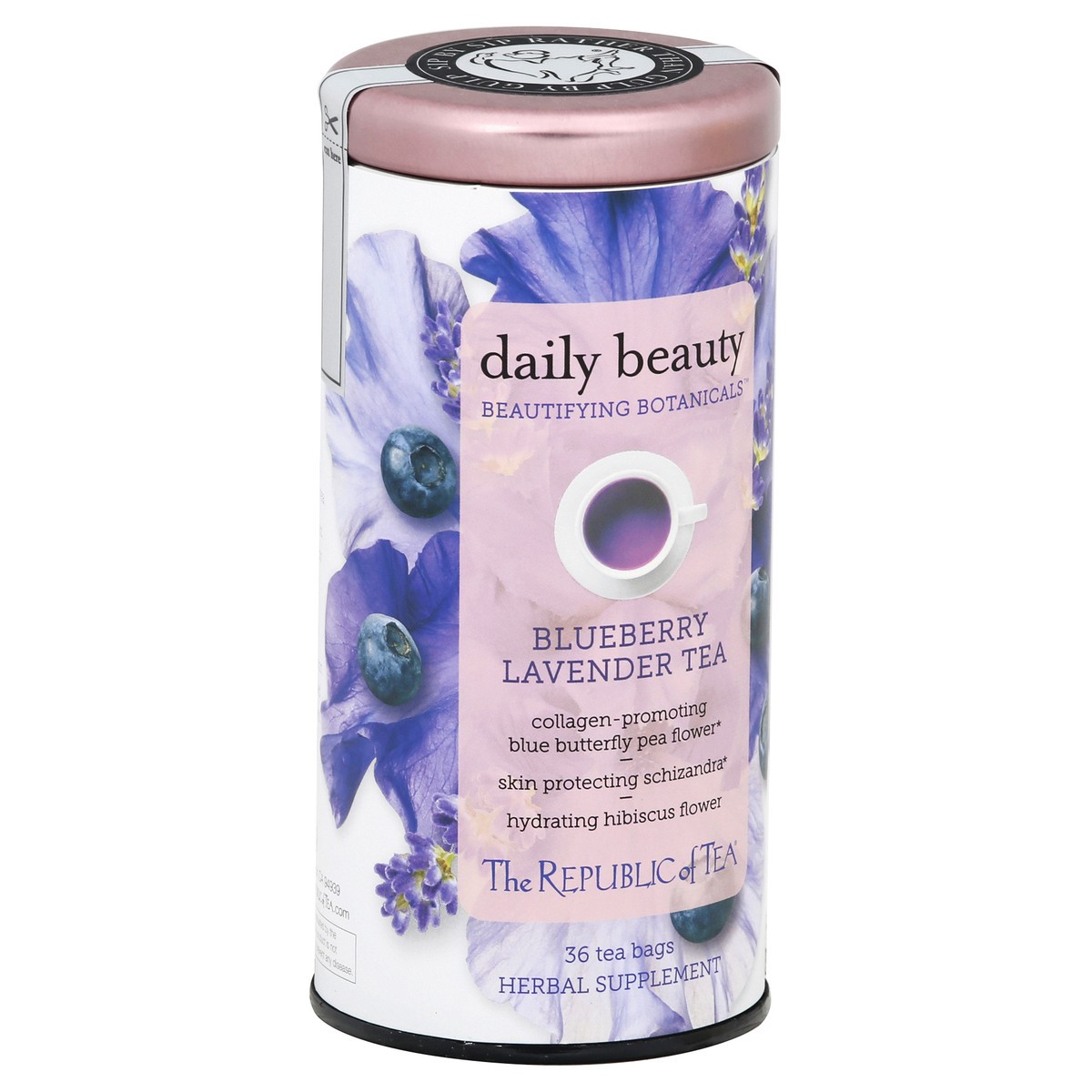 slide 4 of 9, The Republic of Tea Daily Beauty Blueberry Lavender Tea - 36 ct, 36 ct