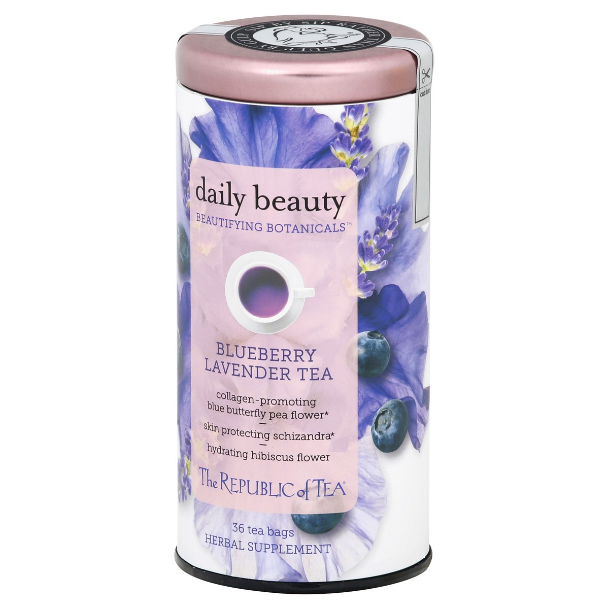 slide 6 of 9, The Republic of Tea Daily Beauty Blueberry Lavender Tea - 36 ct, 36 ct