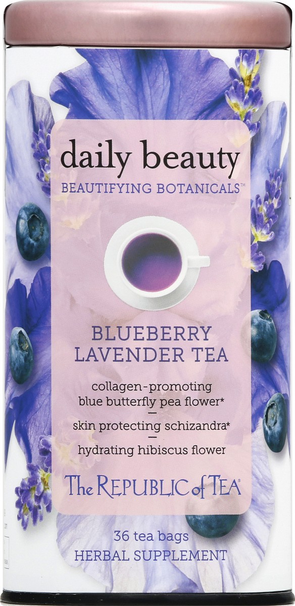 slide 8 of 9, The Republic of Tea Daily Beauty Blueberry Lavender Tea - 36 ct, 36 ct