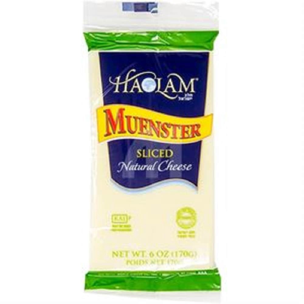 slide 1 of 3, Haolam Sliced Cheese, Muenster, 6 oz