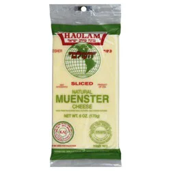 Haolam Sliced Cheese, Muenster - 6 oz