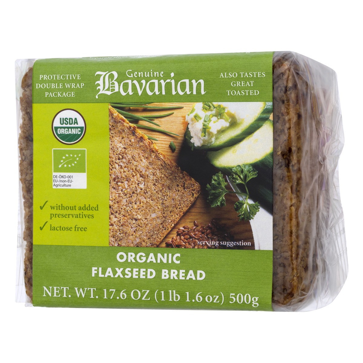 slide 8 of 12, Genuine Bavarian Bavarian Breads Organic Rye Flax/Linseed, 17.6 oz