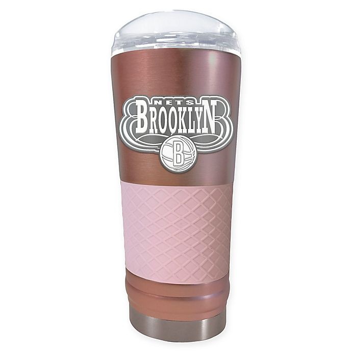 slide 1 of 1, NBA Brooklyn Nets Rose Gold Draft Vacuum-Insulated Tumbler, 24 oz