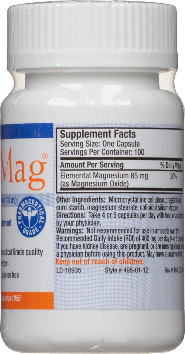 slide 5 of 13, UroMag Magnesium Oxide 140 mg - 100 Capsules, 100 ct