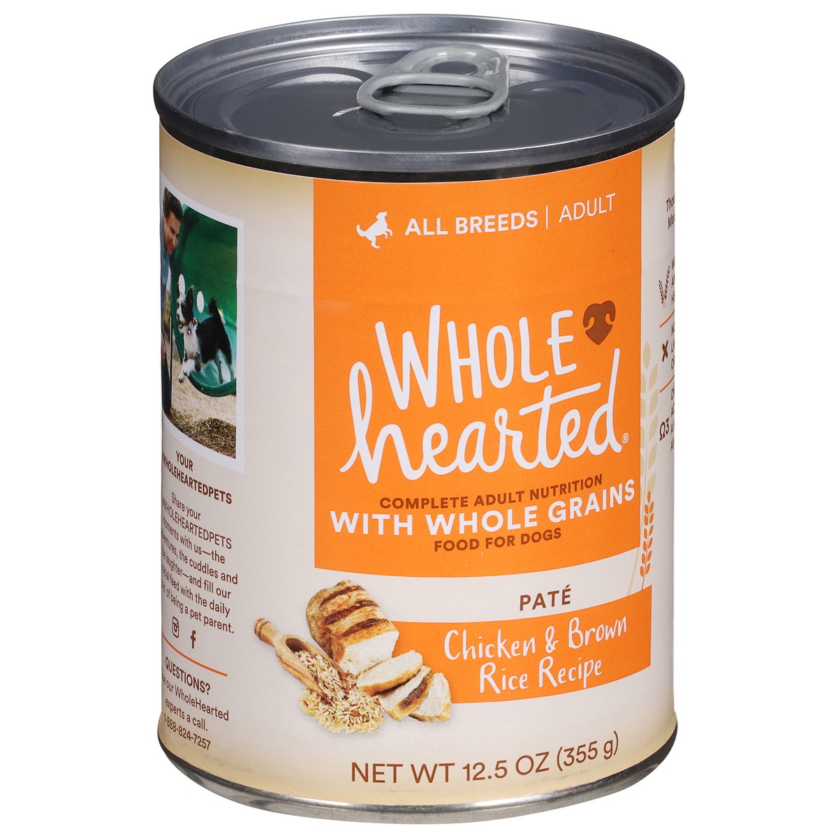 slide 8 of 13, Whole Hearted Adult All Breeds Chicken & Brown Rice Recipe Dog Food 12.5 oz, 12.5 oz
