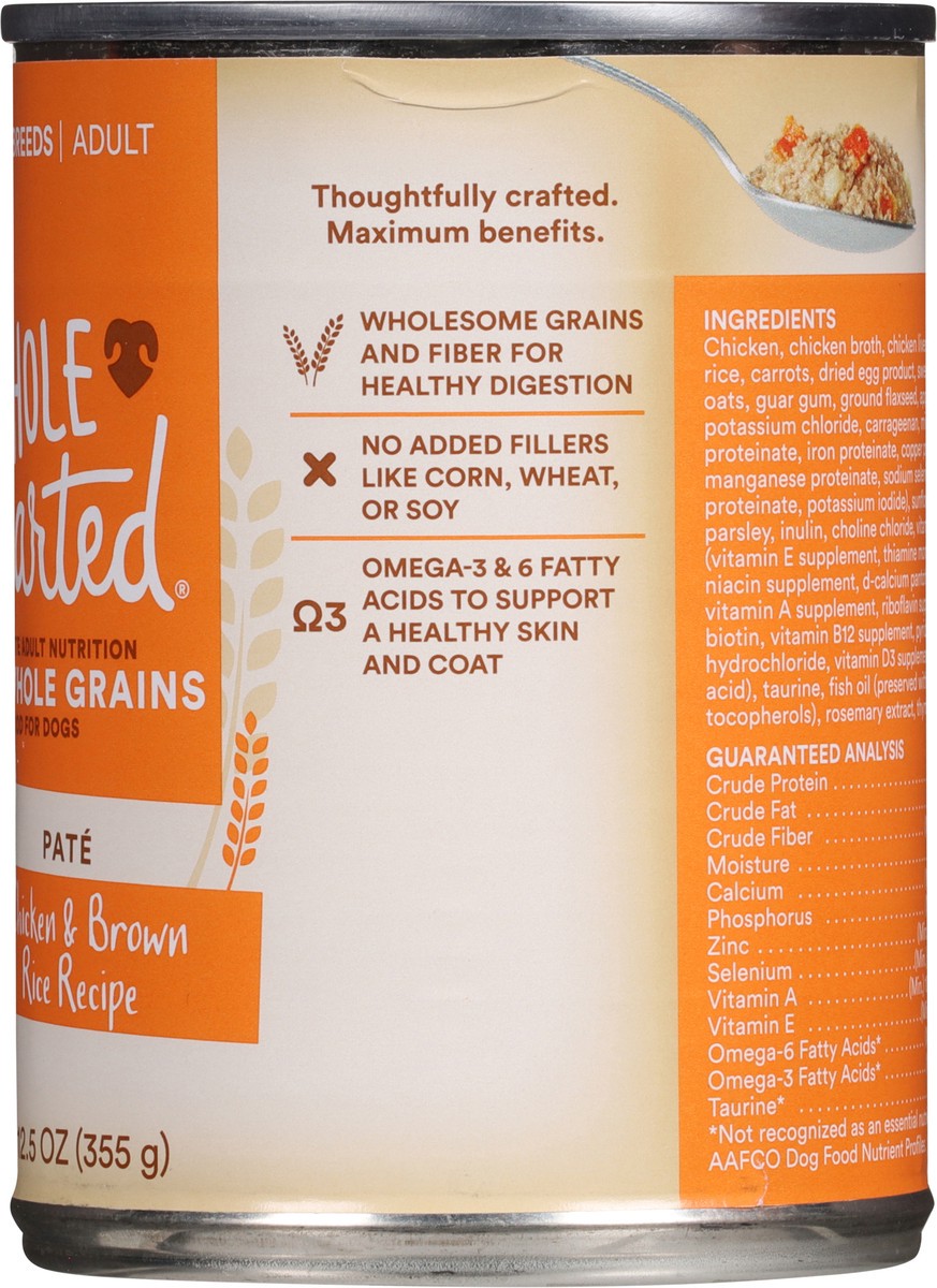 slide 3 of 13, Whole Hearted Adult All Breeds Chicken & Brown Rice Recipe Dog Food 12.5 oz, 12.5 oz